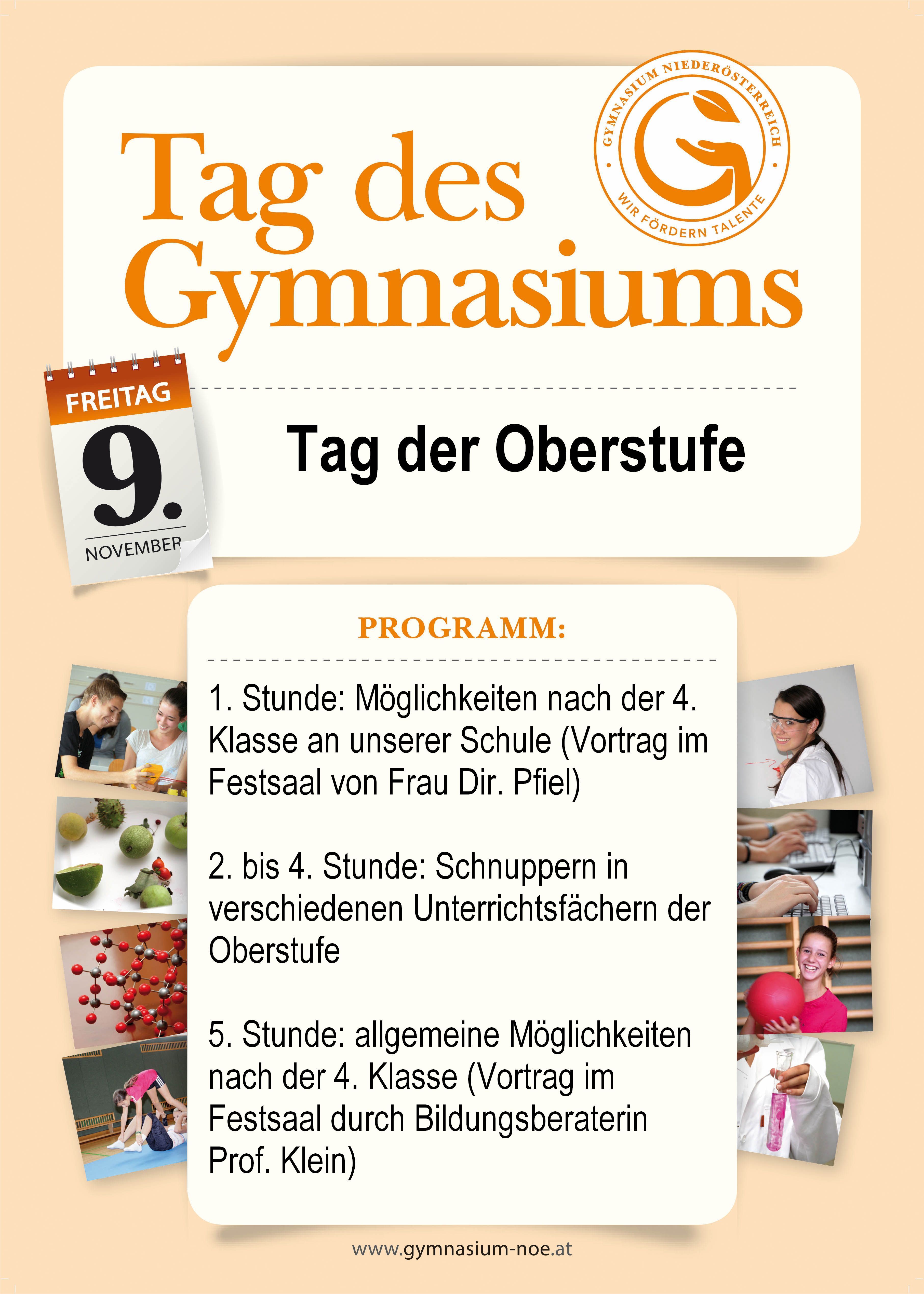 Plakat Tag der Oberstufe2018