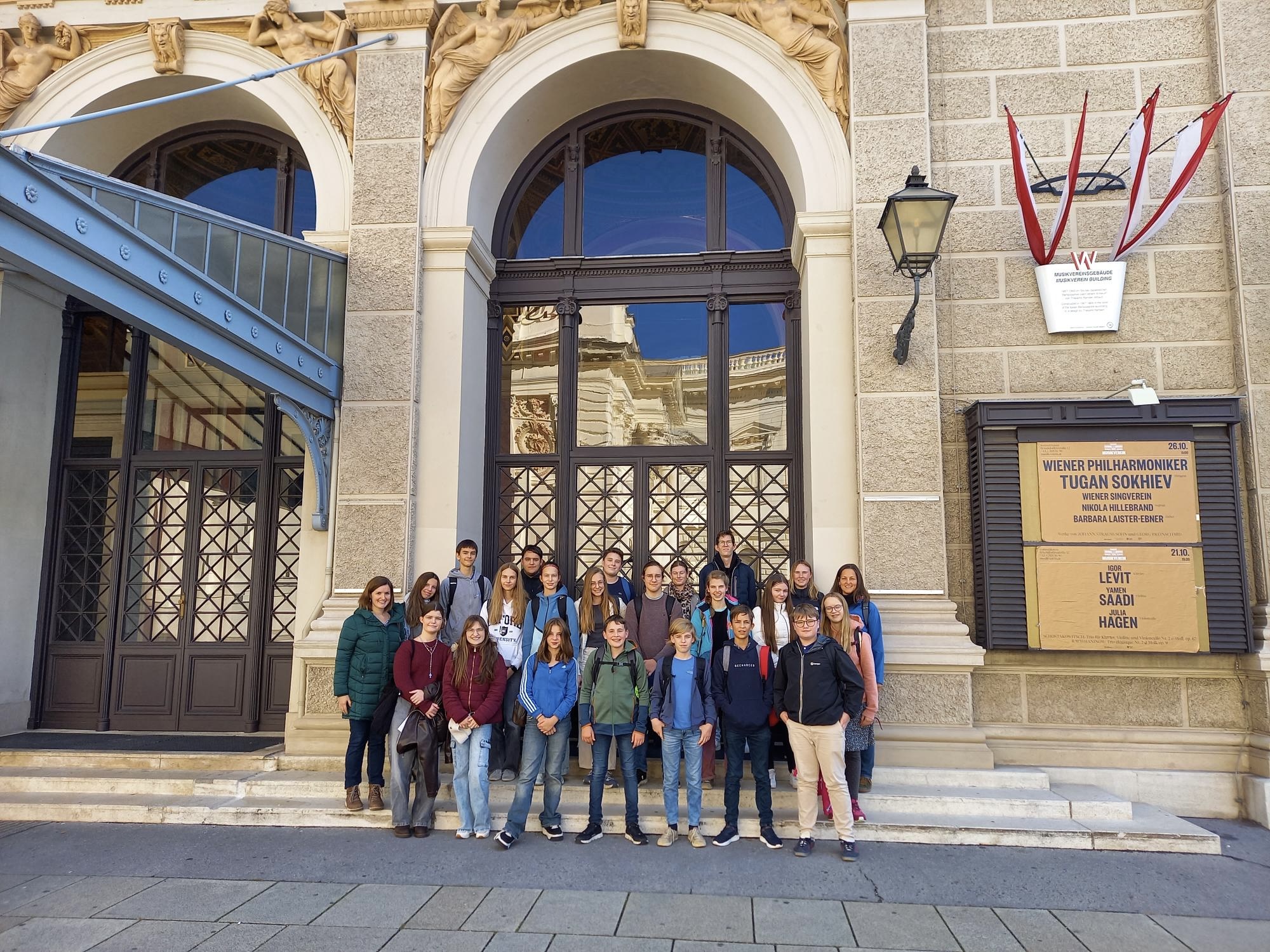 Besuch einer Orchesterprobe – Klassen 4c und 7ab erleben Surround Sound im Musikverein
