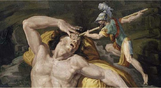 Odysseus blendet Polyphem